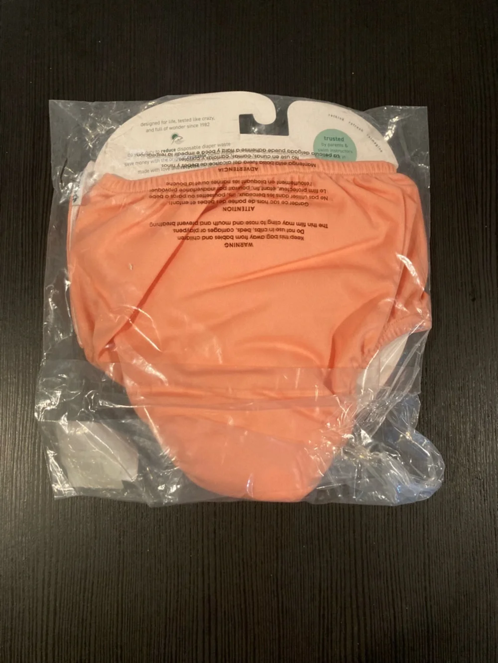 NEW Green Sprouts ~ Reusable Eco Snap Swim Diaper ~ Coral 4T (38-46lbs) UPF 50+
